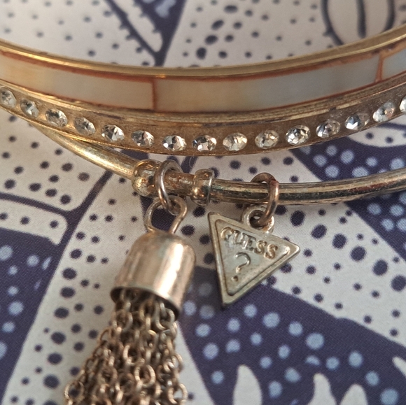 Set of 5 bracelets in gold and rich warms tones - Picture 5 of 6